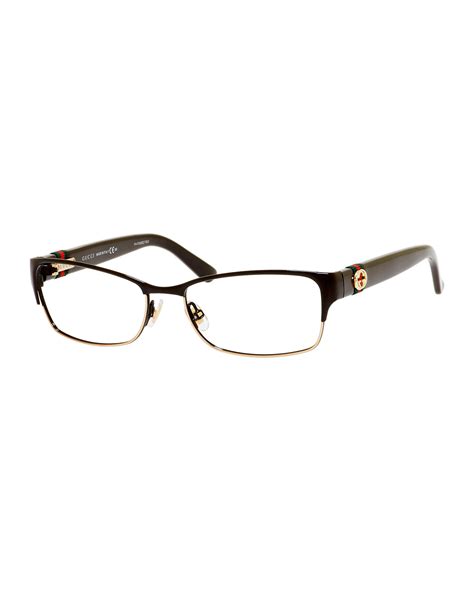 gucci half rim glasses